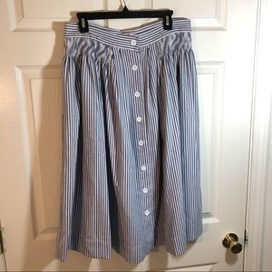 Louche Gathered Button Up Skirt